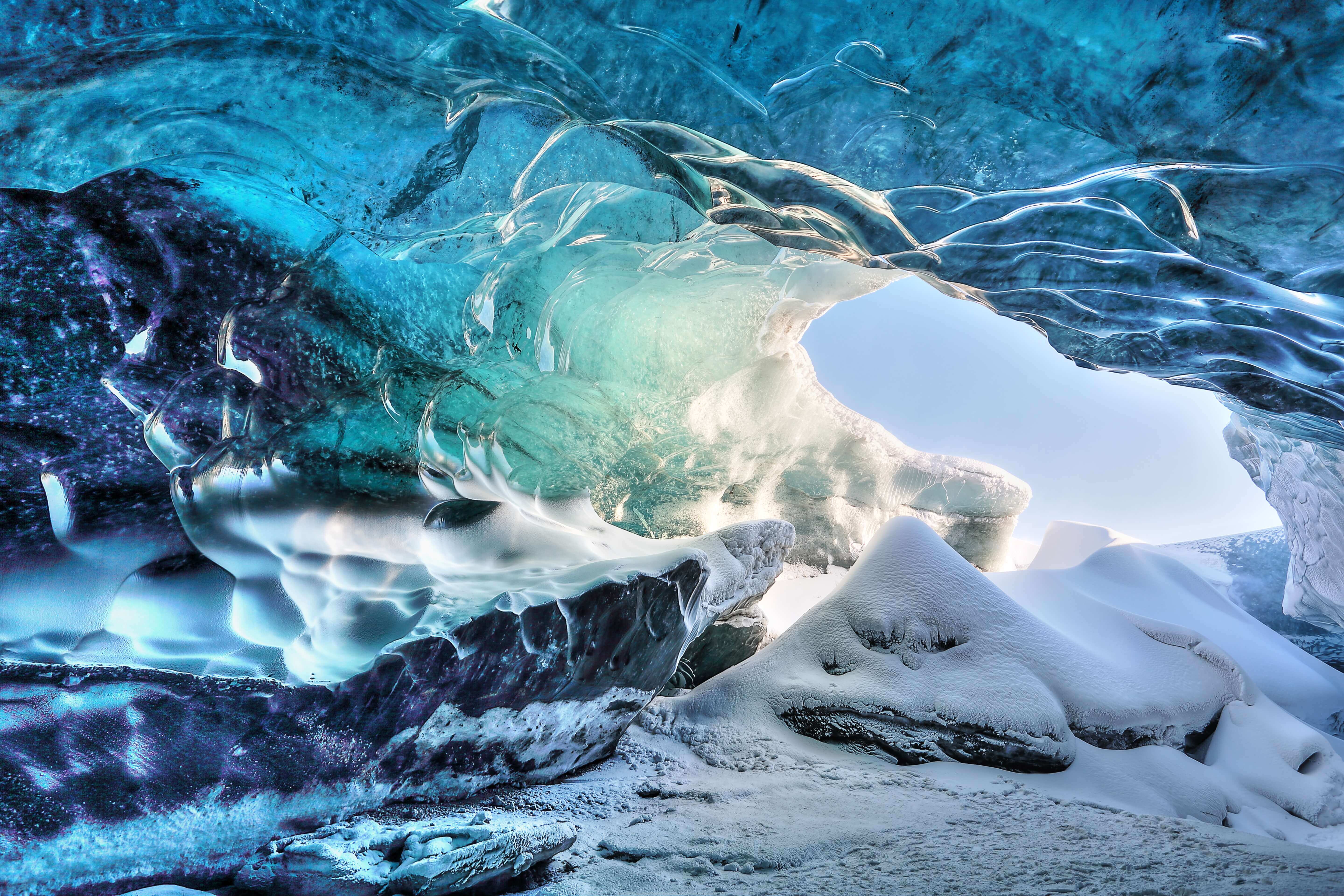 You should never climb or walk on glaciers on your own